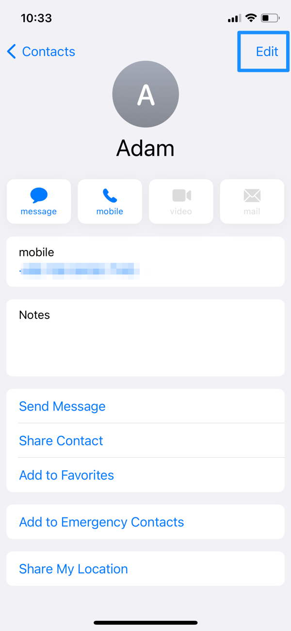 How To Delete Contacts from iCloud On iPhone or iPad Step 1