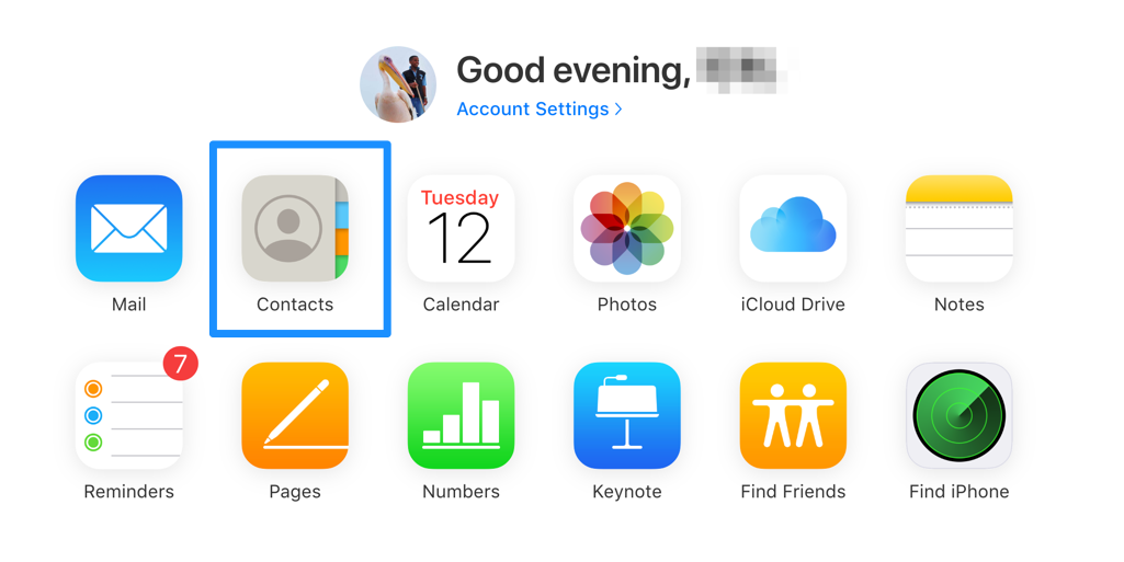 How To Delete Contact from iCloud On iCloud.com Step 1