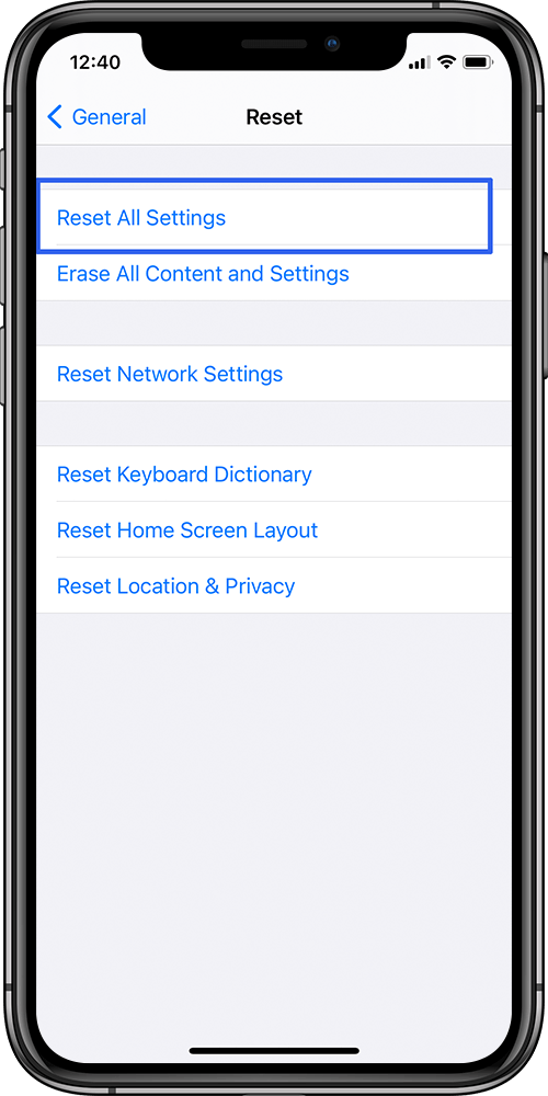 Fix iOS 17 Camera Issue Method 4: Reset iPhone Settings