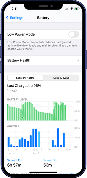 Check iPhone Battery Usage in Settings