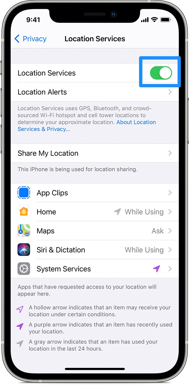 iOS 17 Battery Drain Fix 9 - Limit Location Services