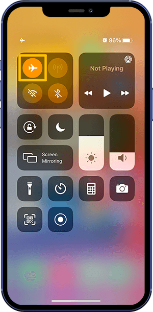 iOS 17 Battery Drain Fix 10 - Turn On Airplane Mode