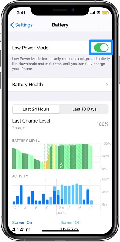 iOS 17 Battery Drain Fix 15 - Low Battery Mode