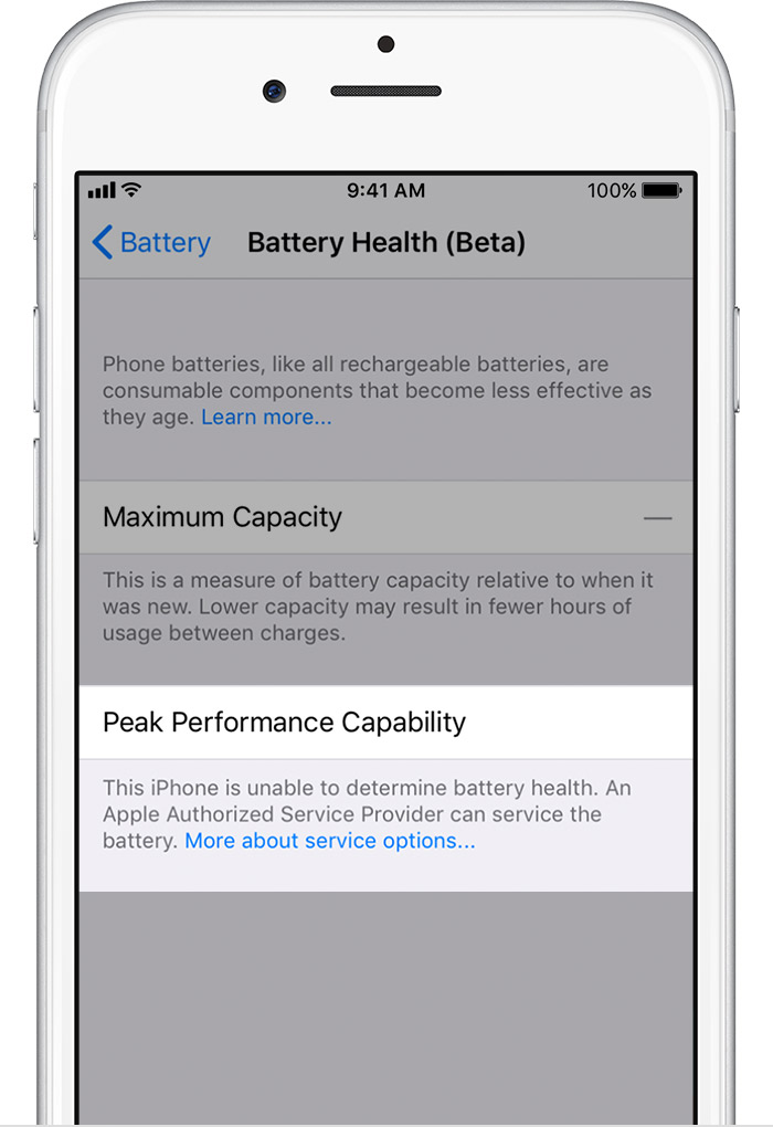 iPhone 6 / iPhone 6s Battery health unknown