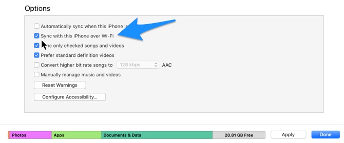 How To Connect iPhone 12 To iTunes Over Wifi - Step 2