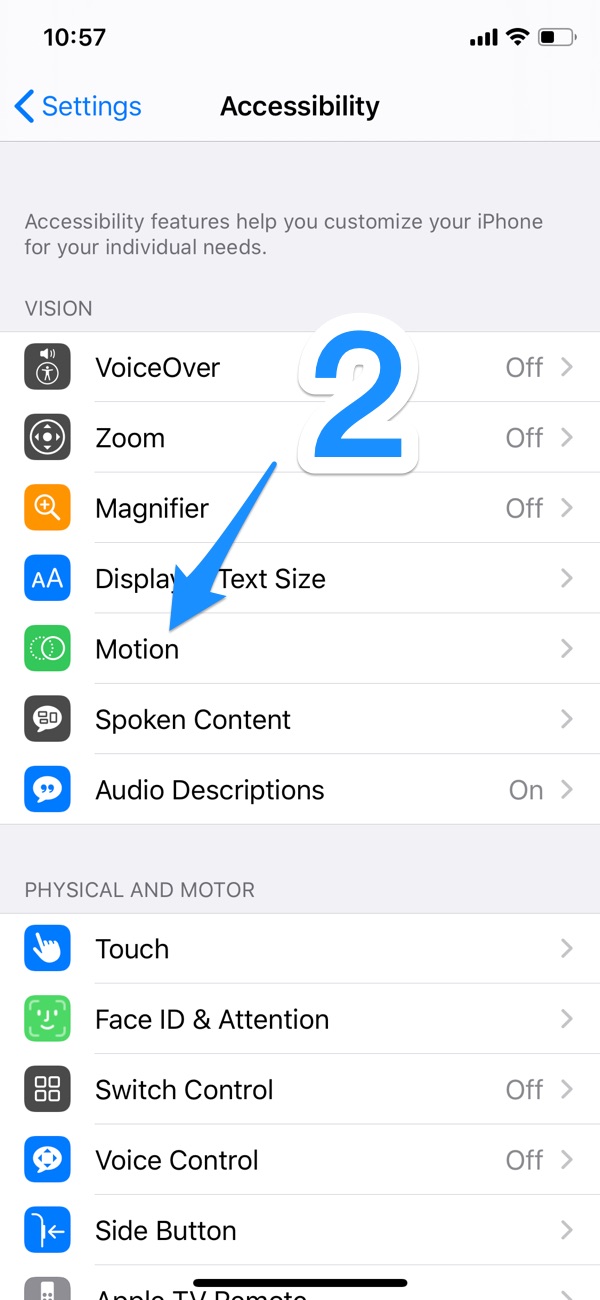 How To Enable Reduce Motion iOS 13