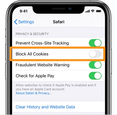 How To Block Cookies On iPhone Safari