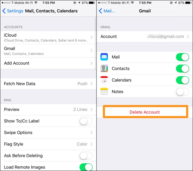 How To Delete Email Account On iPhone