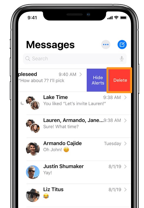 How To Delete A Thread Of Message Conversation On iPhone