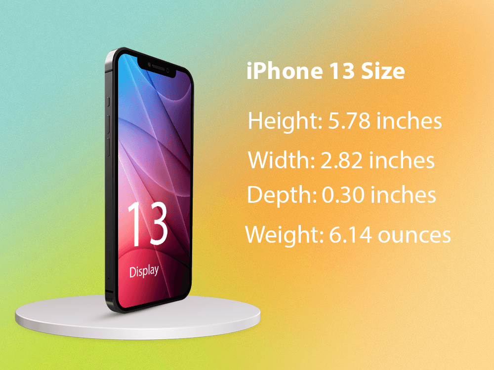 Compare iPhone 13: Size and Weight