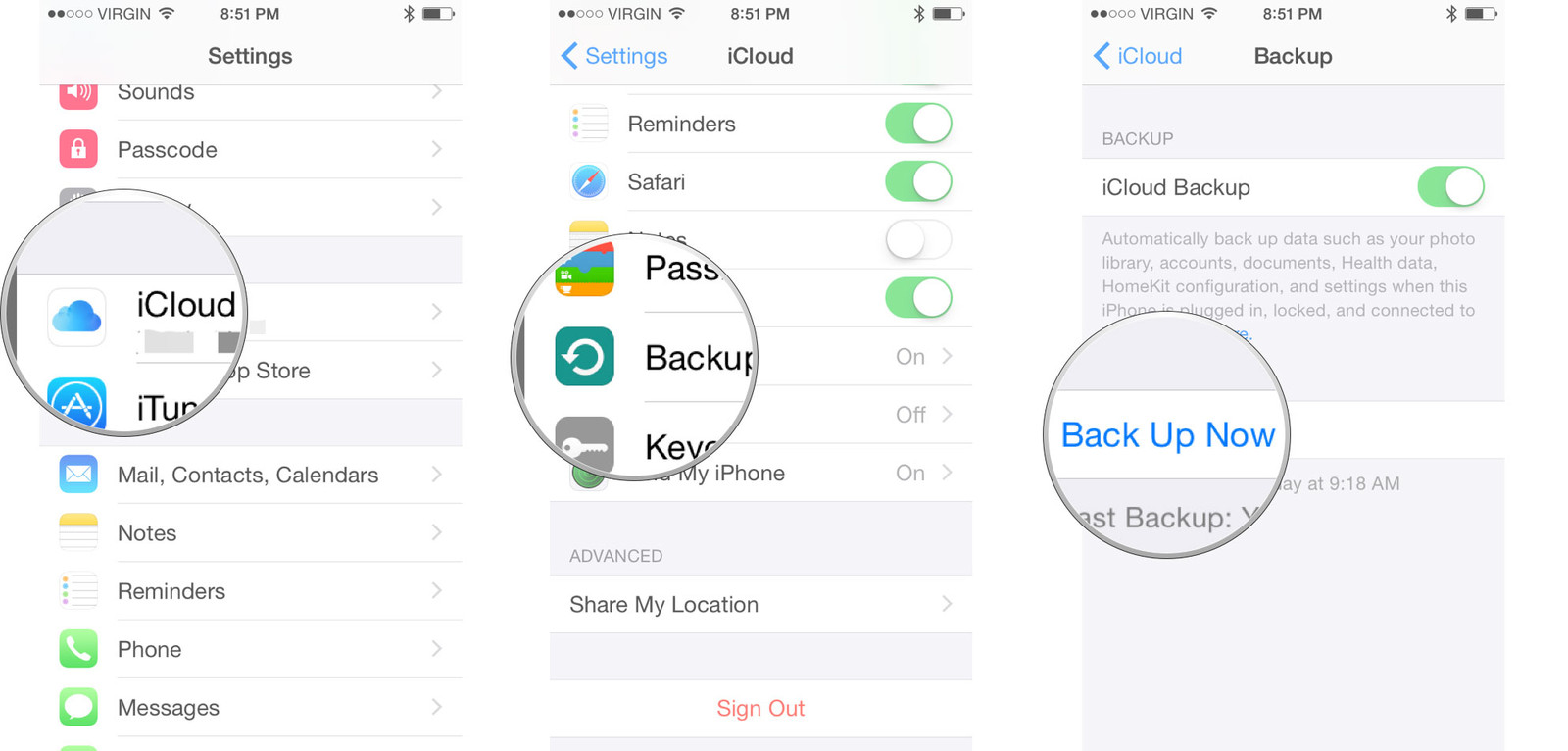 Create Backup Before Erasing All Content/Settings On Your iPhone