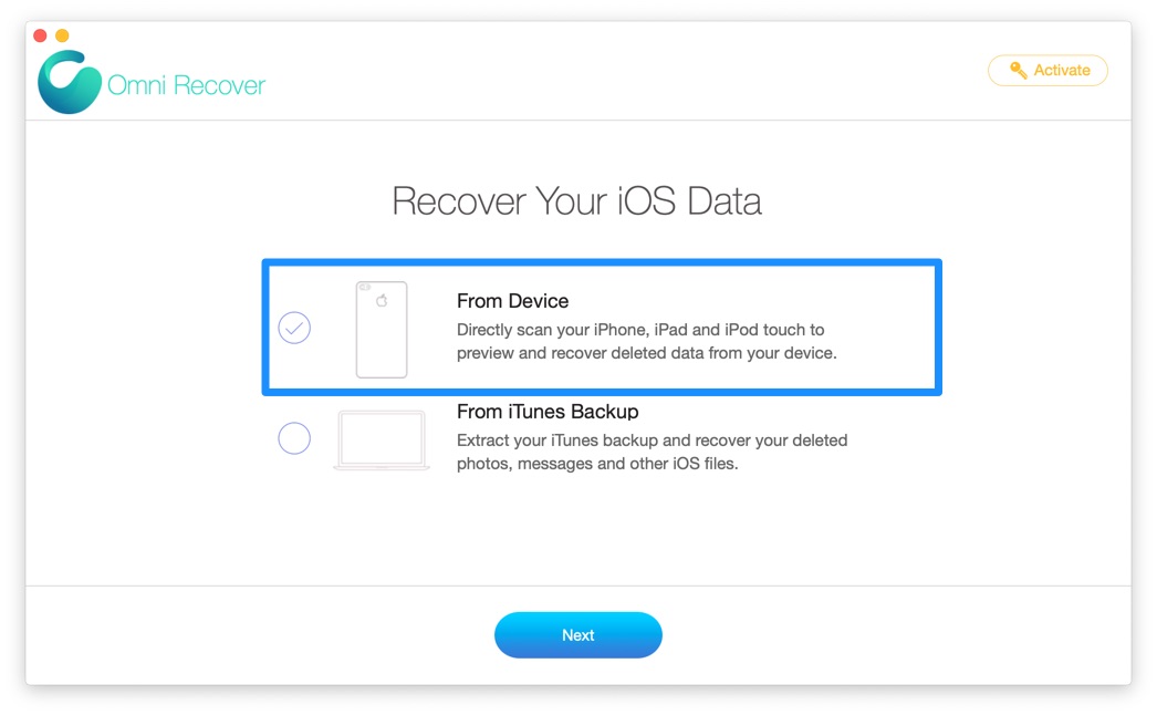 How To Recover Deleted Photos from iPad without Backup Step 1