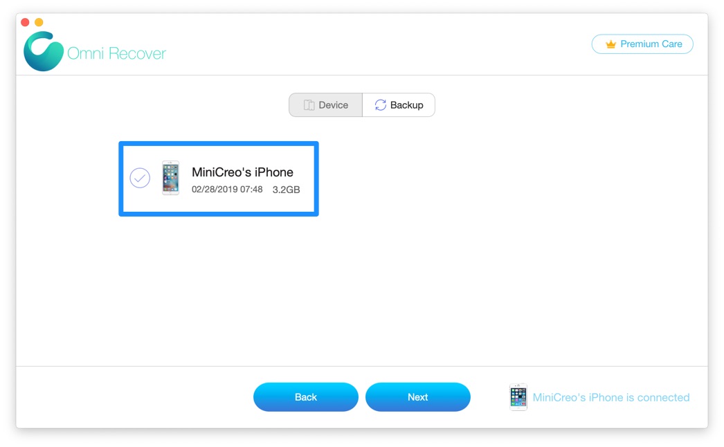 How To Recover Deleted WhatsApp Messages from iPhone/Backup Step 2