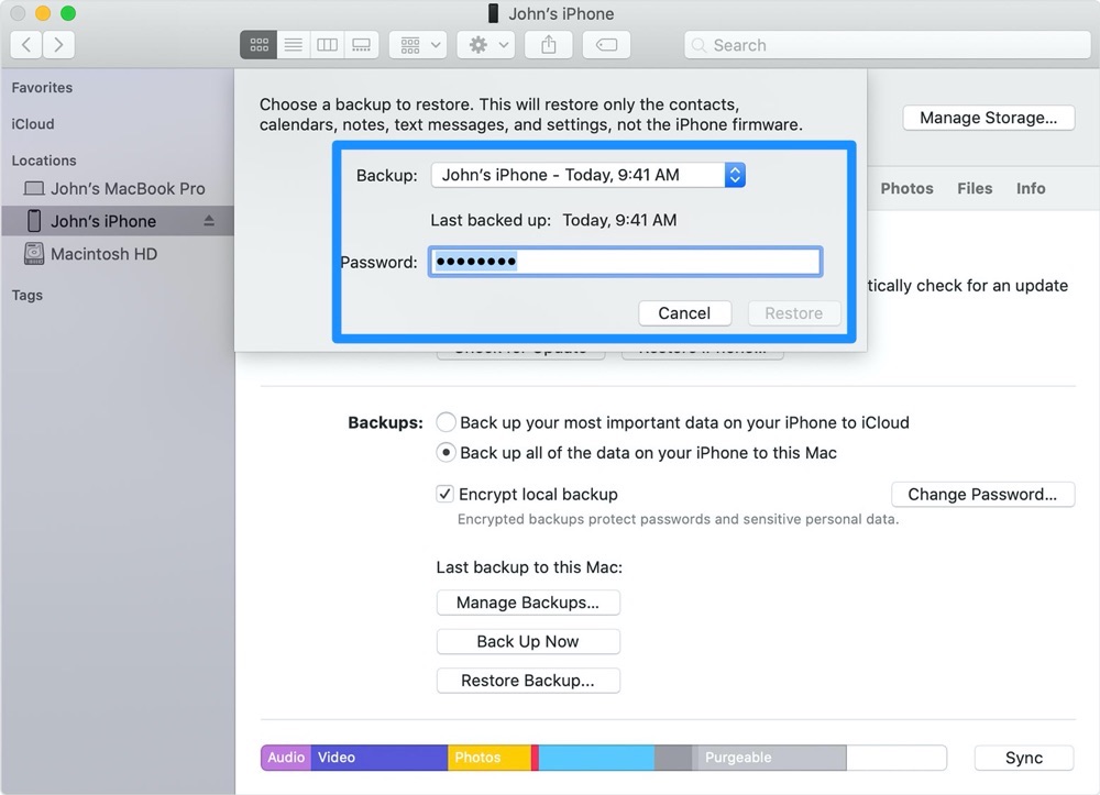 Recover Permanently Deleted Photos on iPhone on macOS Catalina Step 2