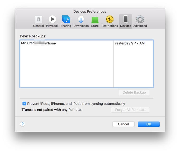 Recover Permanently Deleted Photos on iPhone iTunes Backup Step 1