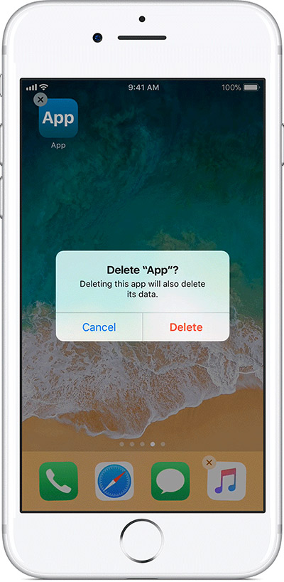 Uninstall Apps on iPhone 8 - Delete Apps on Device