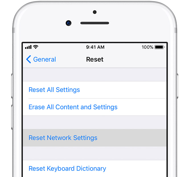 My iPhone 6 Bluetooth Not Working Fix 6 - Reset Network