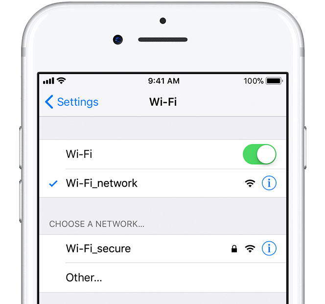 Step 2: Make Sure Your iPhone Wi-Fi is on