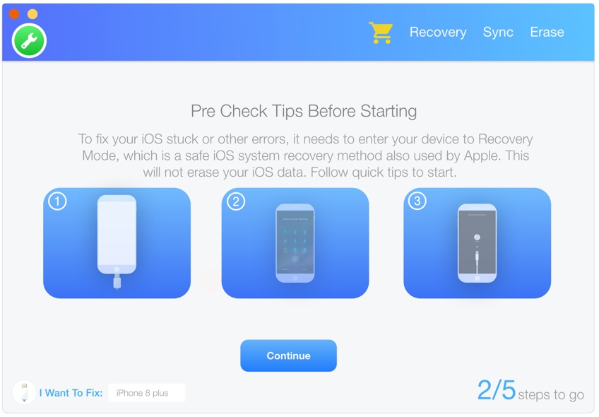 How To Master Reset An iPhone 6 without Passcode Step 2