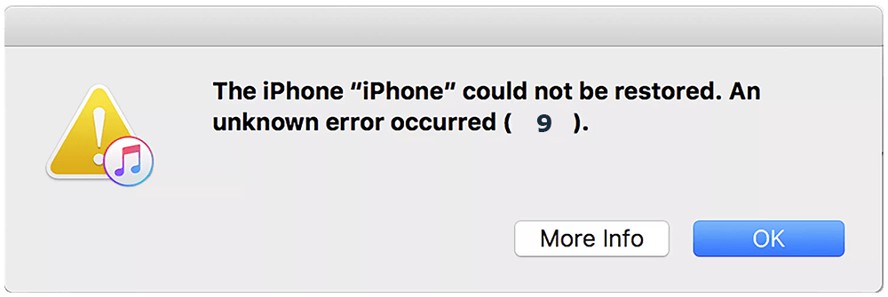 What Is iPhone Update/iTunes Restore Error 9