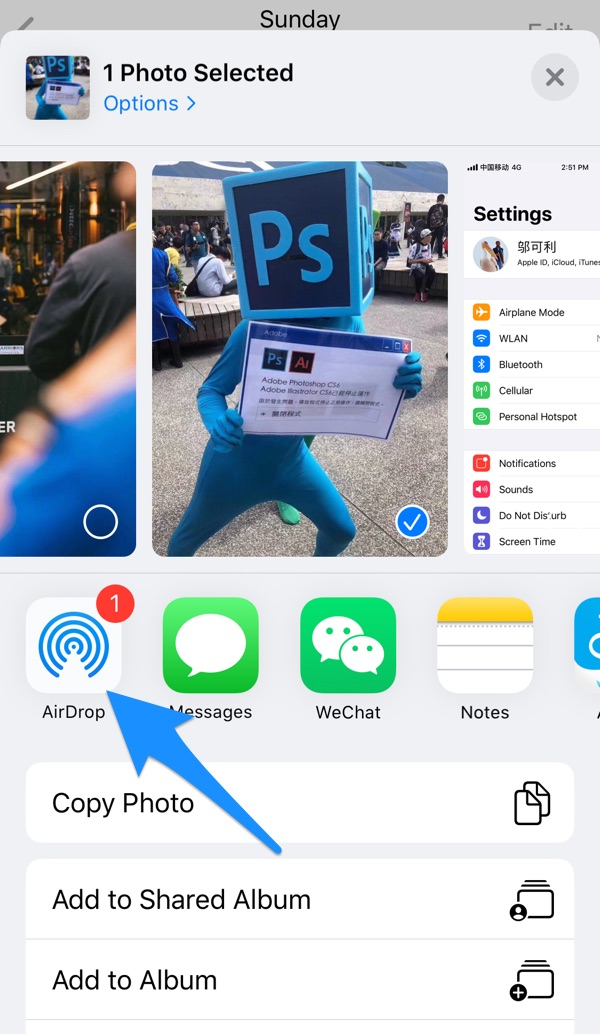 How To Transfer Photos from iPhone AirDrop To Mac Step 2