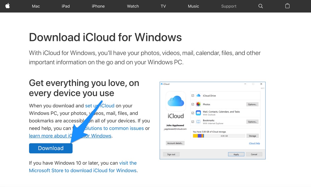 How To Download Photos and Videos from iCloud To Windows PC Step 1