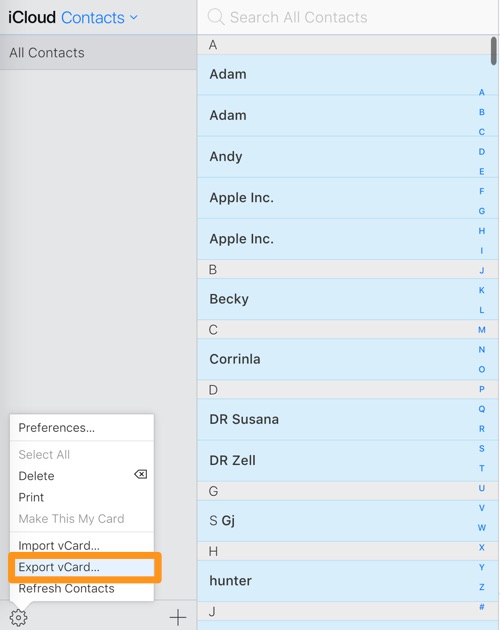 How To Export Contacts from iPhone with iCloud Step 3
