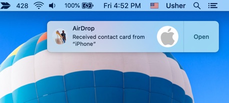 How To AirDrop Contacts Contacts from iPhone To Mac Step 3
