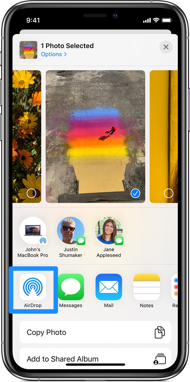How To Transfer Photos from iPhone To iPhone 12 with AirDrop Step 1