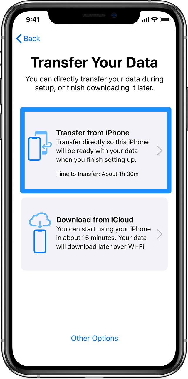 How To Use Quick Start To Transfer Data To New iPhone Step 4