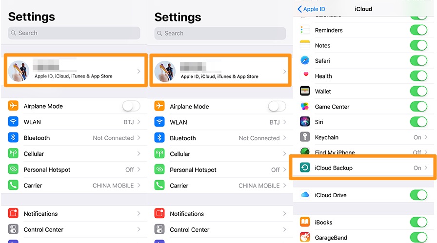 Why My iPhone Won't Backup - Check iCloud Backup Settings
