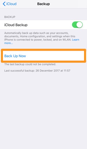 Why My iPhone Won't Backup - Manual iCloud Backup