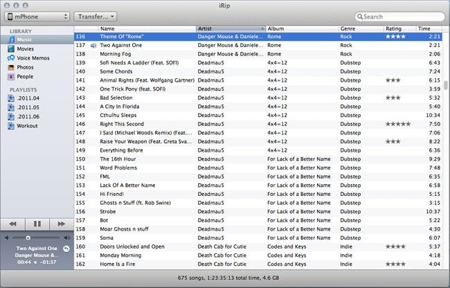 #7 Best Free iPod Transfer for PC/Mac - iRip/iPod Ripper