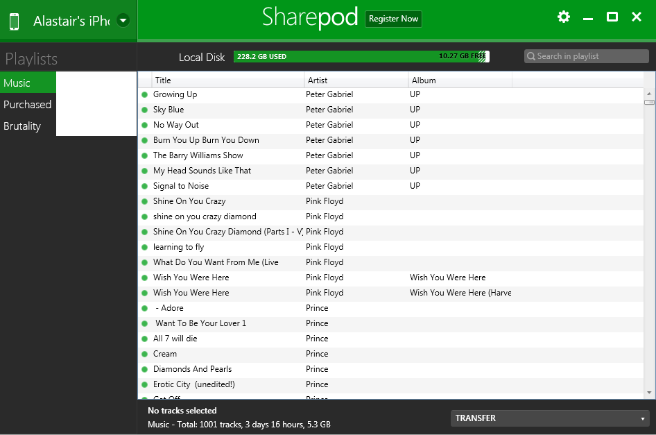 #6 Best Free iPod Transfer for PC/Mac - SharePod