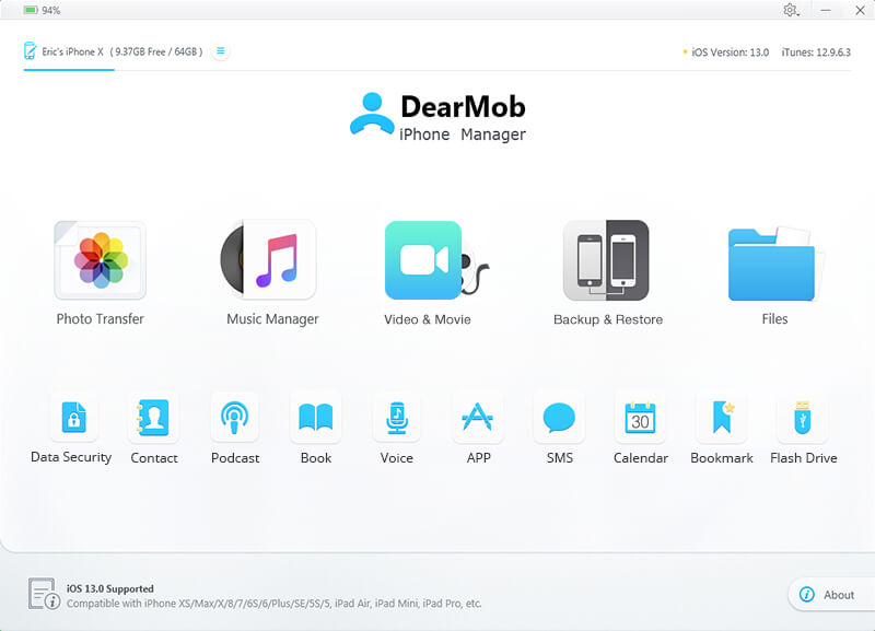 #10 Best Free iTunes Alternative for Windows/Mac - DearMob iPhone Manager