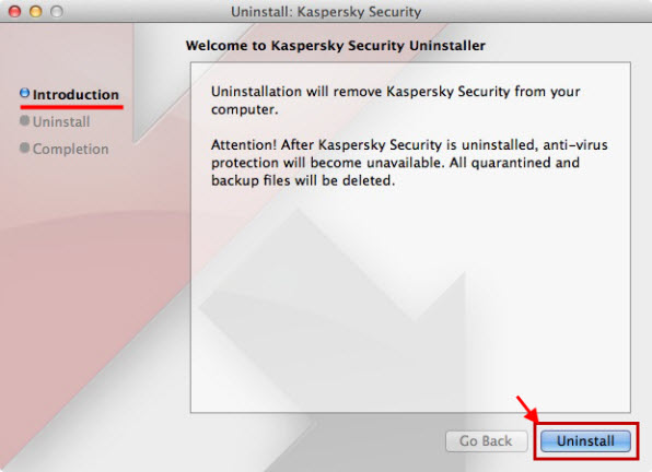 Manually Uninstall Kaspersky on Mac Step 2