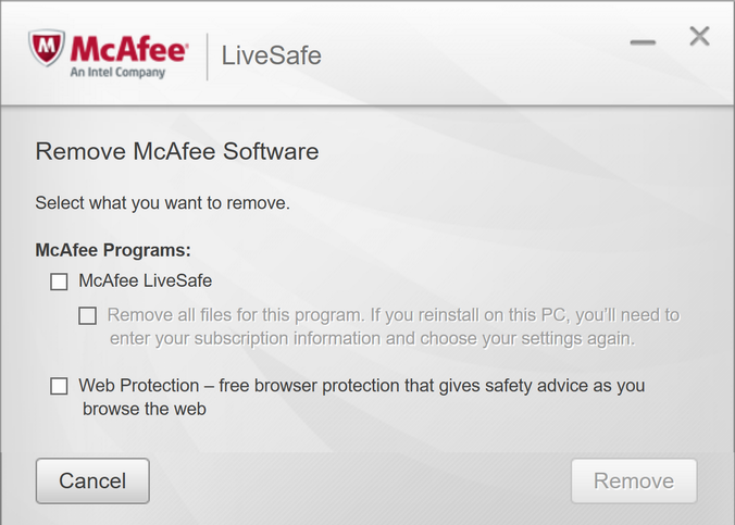 How To Uninstall McAfee LiveSafe™ on Mac