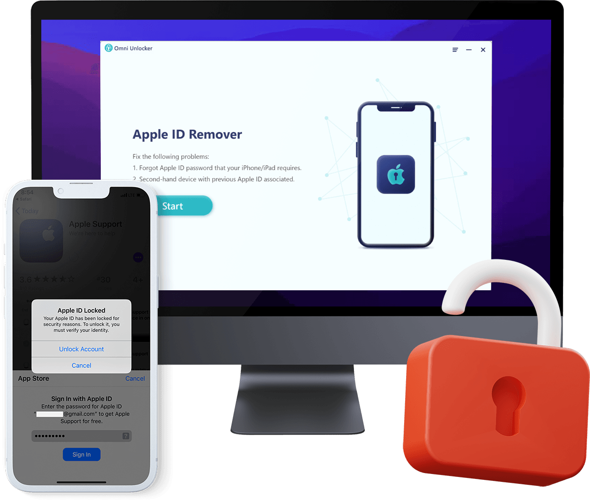 Unlock Apple ID without Password or Verification