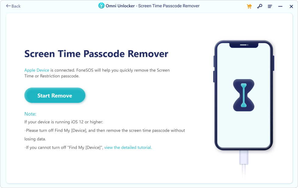 Best Free Screen Time Passcode Remover - Step 1