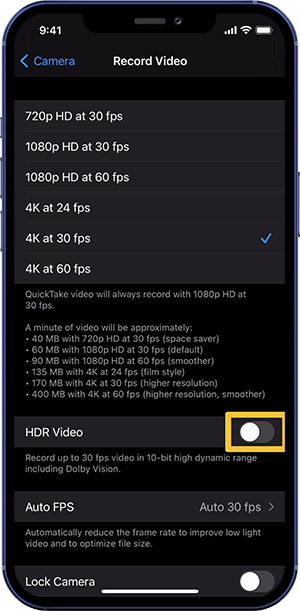 How To Free Up Space On iPhone - Turn Off HDR Mode On iPhone