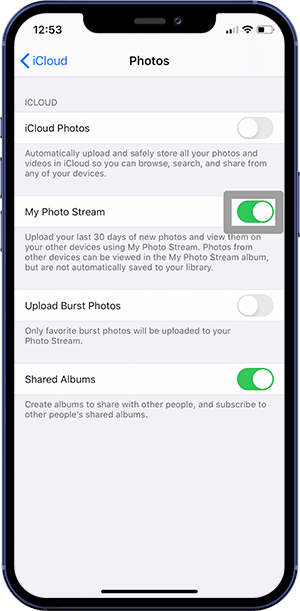 How To Free Up Space On iPhone - Disable Photo Stream