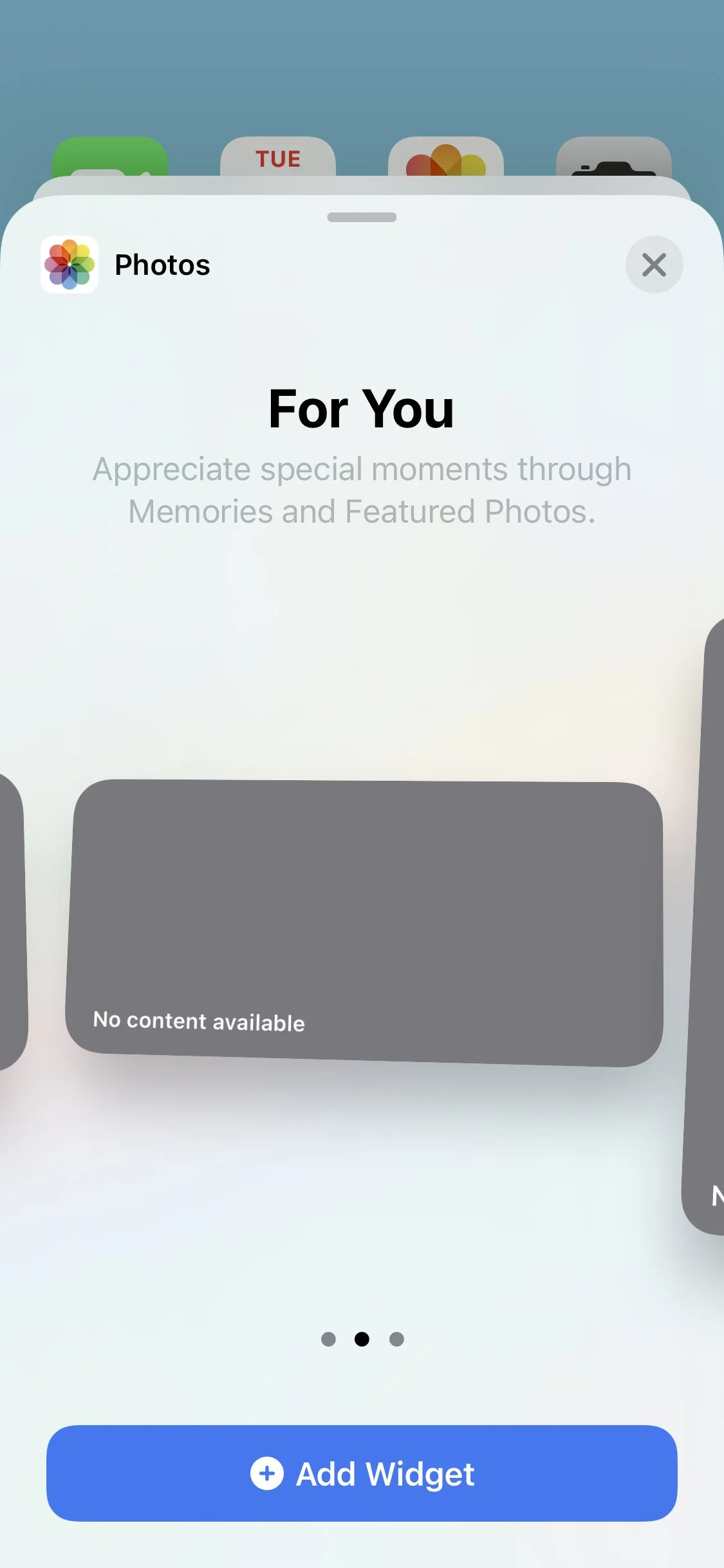 Fix iOS 15 Photos Widgets No Content Available